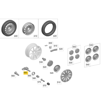 Tire pressure sensor TPMS A0009058921